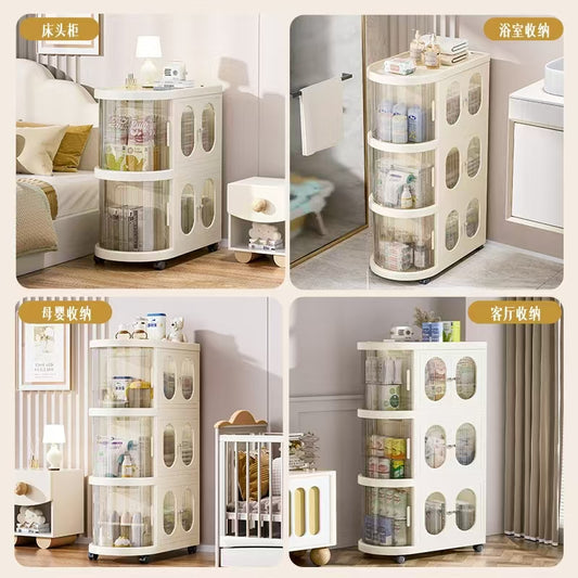 Premium kitchen cabinet | Beige | 4 stack