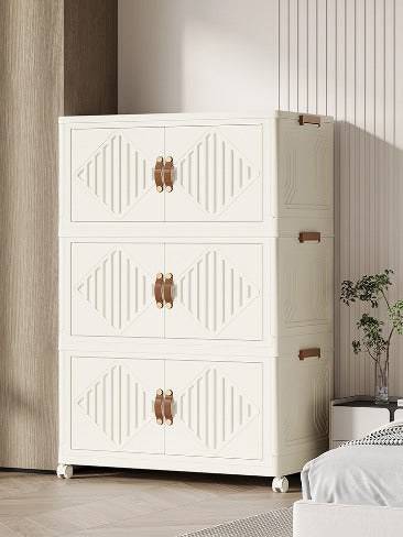 White large wardrobes | non-transparent | 3 stack
