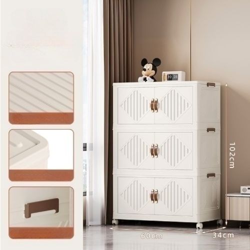 White large wardrobes | non-transparent | 3 stack