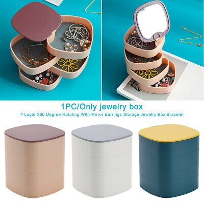 Three-layer storage box with mirror