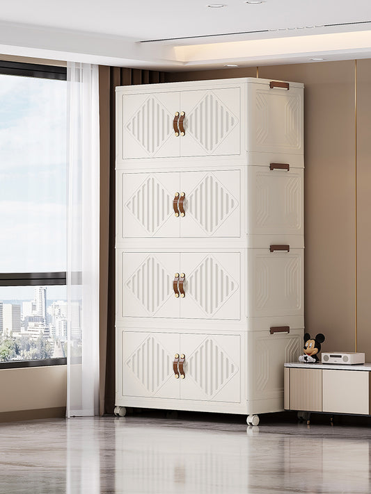 White large wardrobes | non-transparent | 4 stack