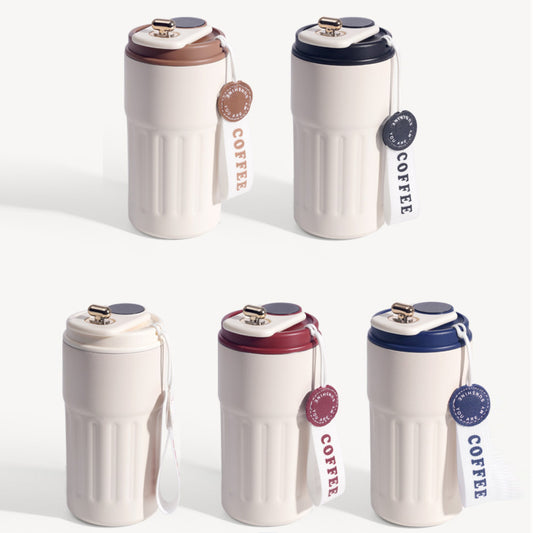 Quick sip insulated travel cups | temperature display | 350 ml | stainless steel