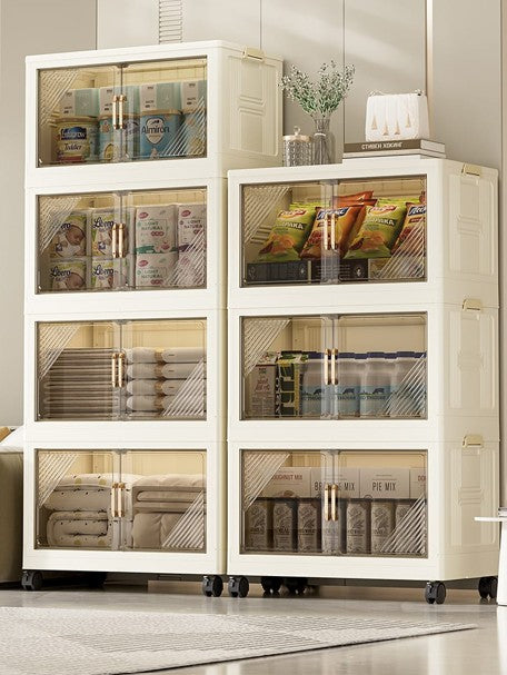 Premium collapsible wardrobe | Beige | 4 stack