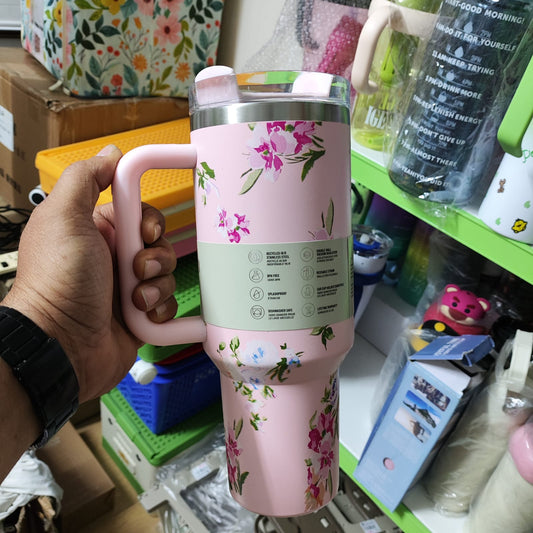 Stanley Floral Insulated Tumblers | 1200 ml | Stainless Steel