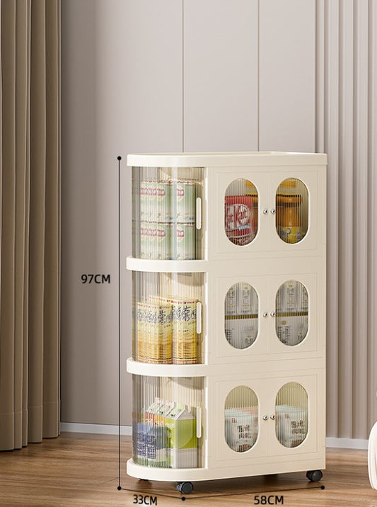 Premium kitchen cabinet | Beige | 3 stack